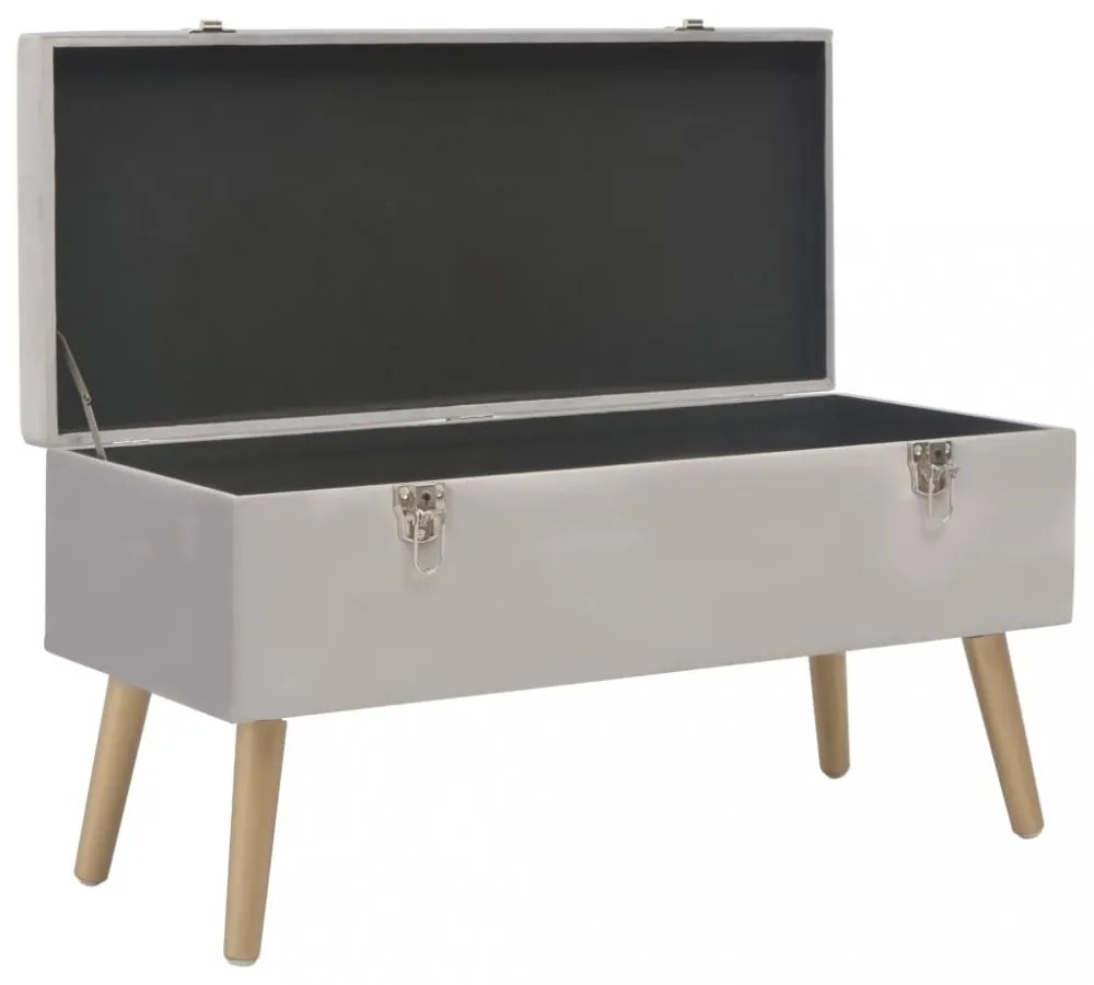 szürke bársonypad tárolórekesszel 80 cm