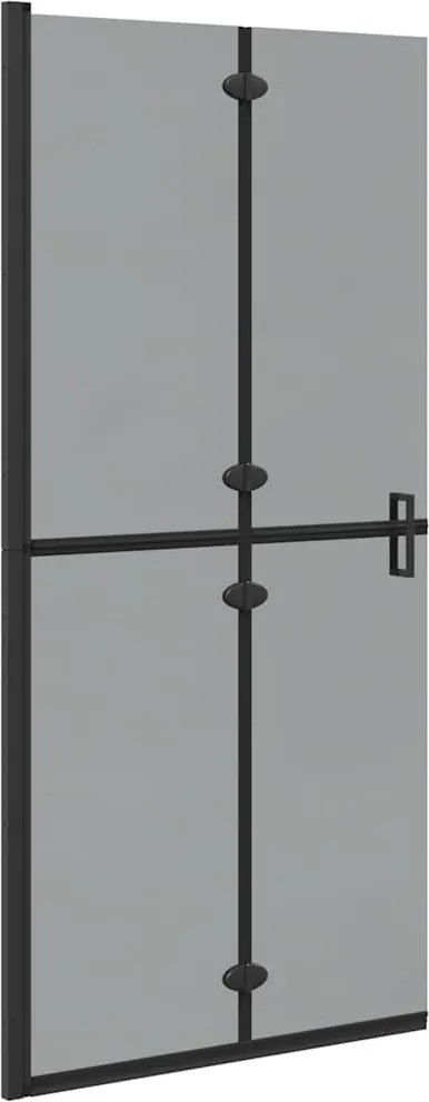 vidaXL Sétáló zuhanyfal Fekete 90 x 6.5 x 190 cm