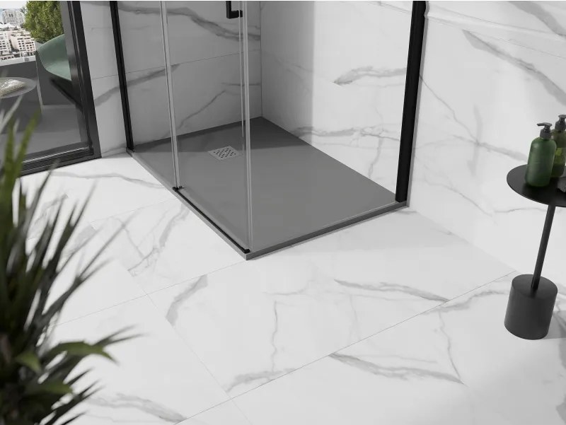 Mexen Stone+ 120 x 100 cm-es, szürke-beton hatású, téglalap alakú kompozit zuhanytálca - 44611012