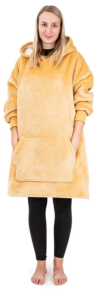 4Home Beige mikroplüss gyapjú hatású takarópulóver, uni S - gyerek