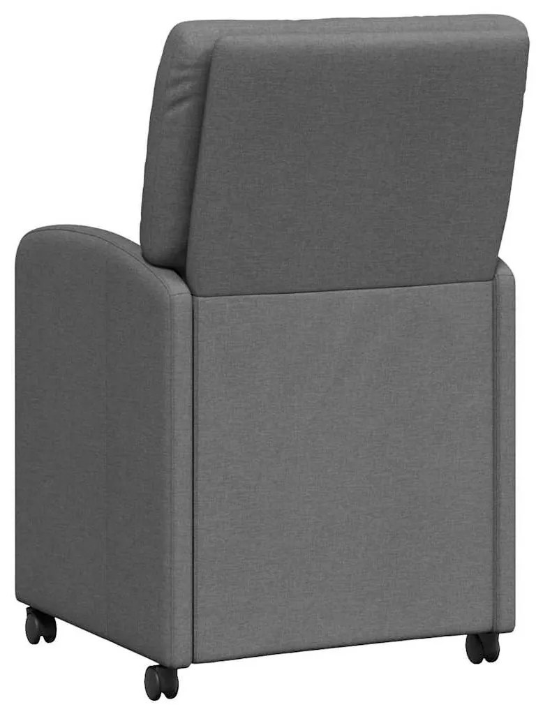 Kerekes Étkező Székek 2 pcs Sötétszürke 57 x 67 x 95 cm szövet