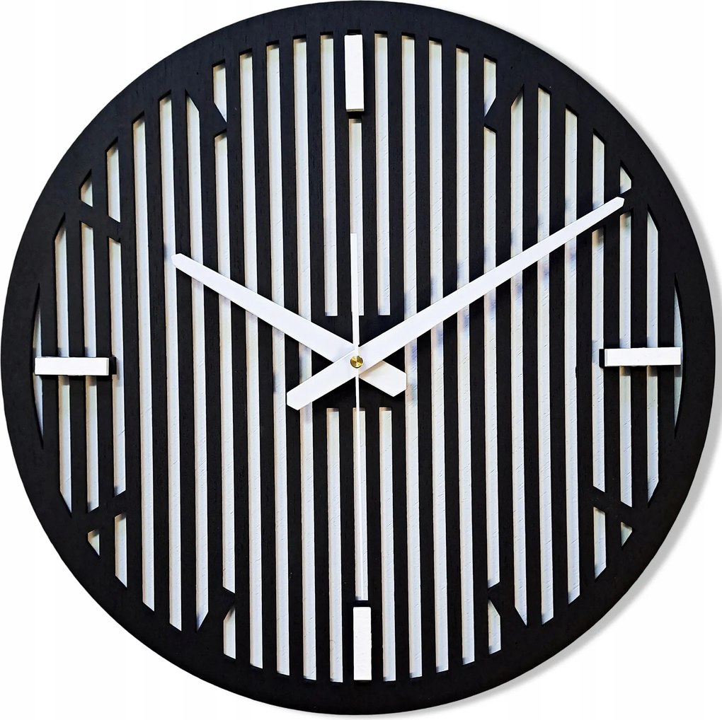 Nagy, Modern Falióra, Fa, Lamellák, Loft,nappaliba, Csendes