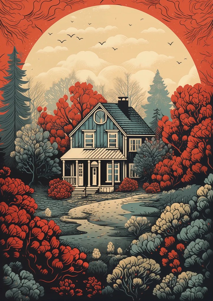 Poszter 29,7x42cm Rusztikus idill