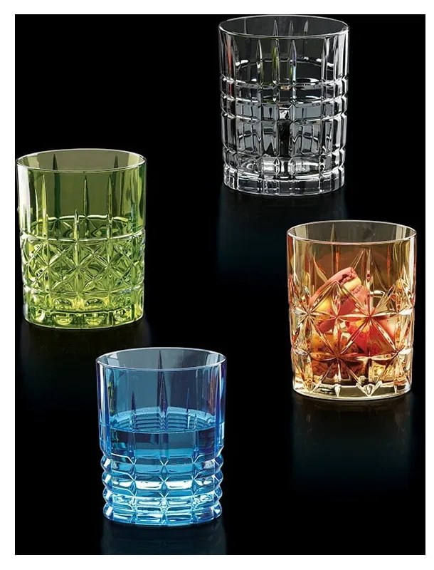 Highland Amber narancssárga kristályüveg whiskeys pohár, 345 ml - Nachtmann