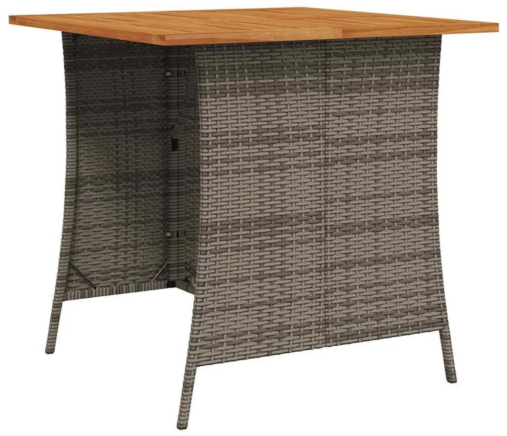 6 részes szürke polyrattan kerti ülőgarnitúra párnákkal L-alakú