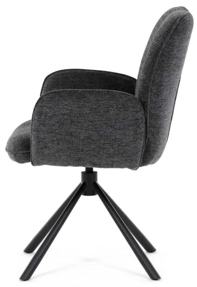 Scaun de sufragerie rotativ, culoare neagră. DCH-D1330 BK2