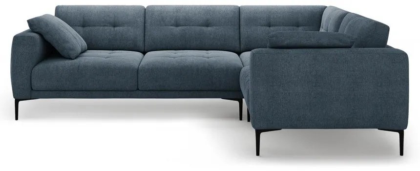 Sötétkék sarokkanapé (jobb oldali-L alakú) Bemy – Micadoni