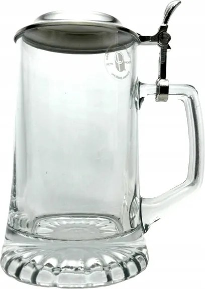 Söröspohár ónfedővel, korsó, fél literes, 400 ml
