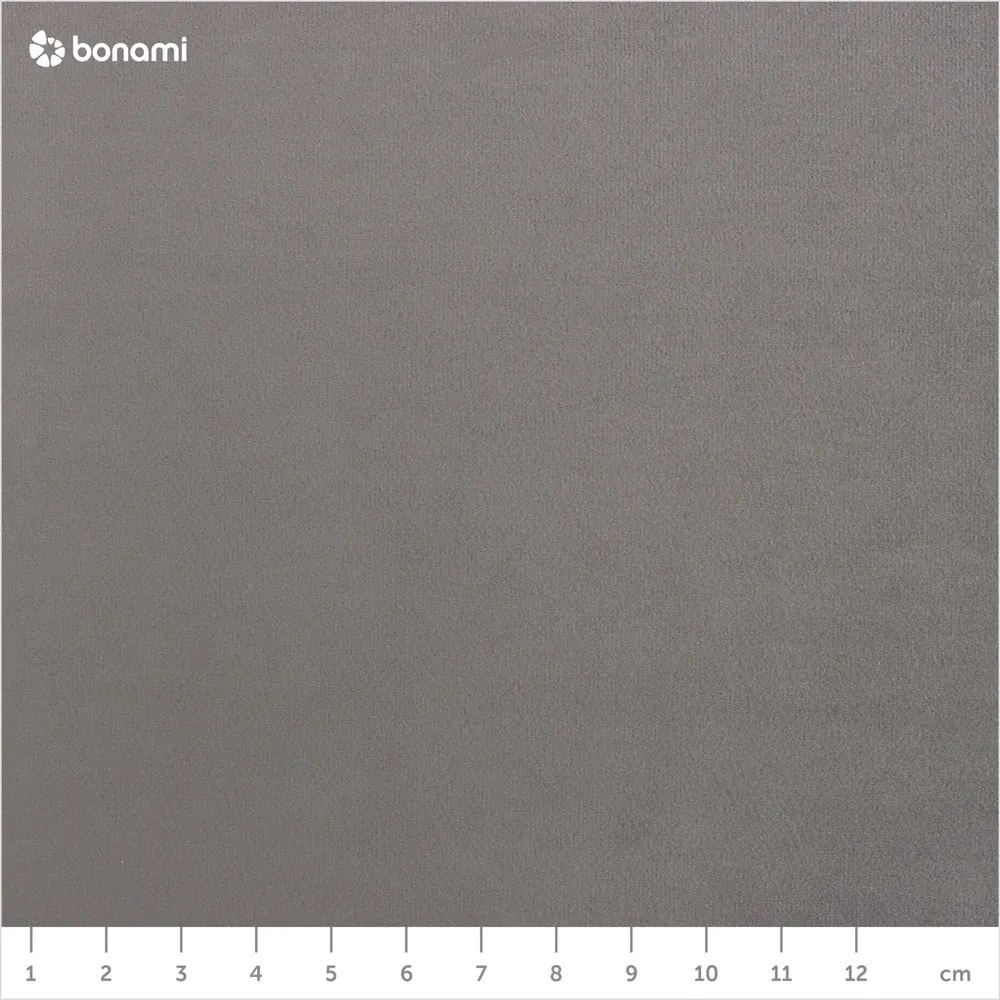 Szürke bársony sarokkanapé (U alakú) Jodie - Micadoni Home