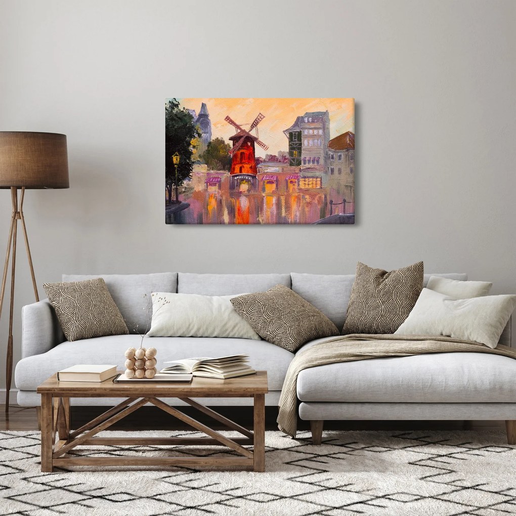 Kép - Moulin rouge, Párizs, Franciaország (90x60 cm)