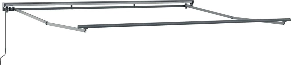 vidaXL Behúzható napellenző Kék és Fehér 350 x 250 cm Szövet és Fém