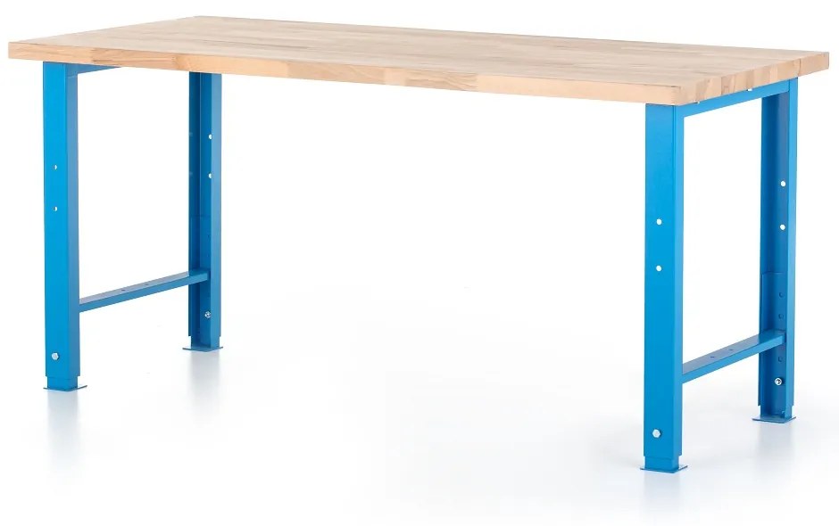 Állítható magasságú műhelyasztal Basic, 170 x 80 cm, kék - ral 5012