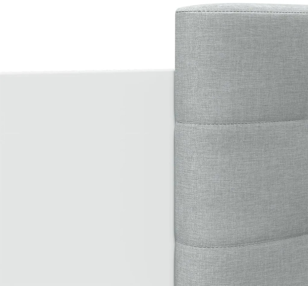 fehér ágykeret fejtámlával és LED-világítással 200 x 200 cm