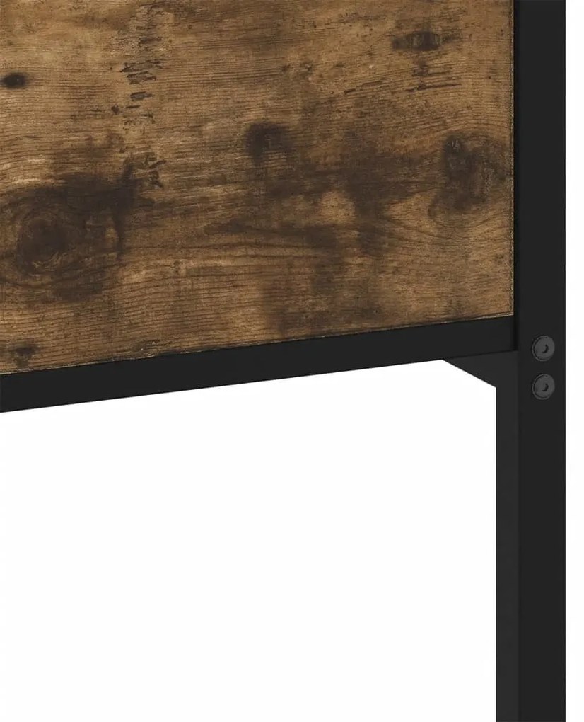 füstös tölgy színű szerelt fa ágykeret matrac nélkül 107x200 cm