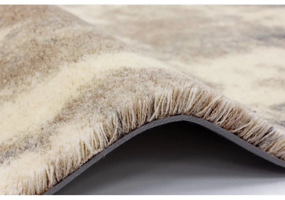 Szürke-bézs gyapjú szőnyeg 133x190 cm Niagara graphite – Agnella