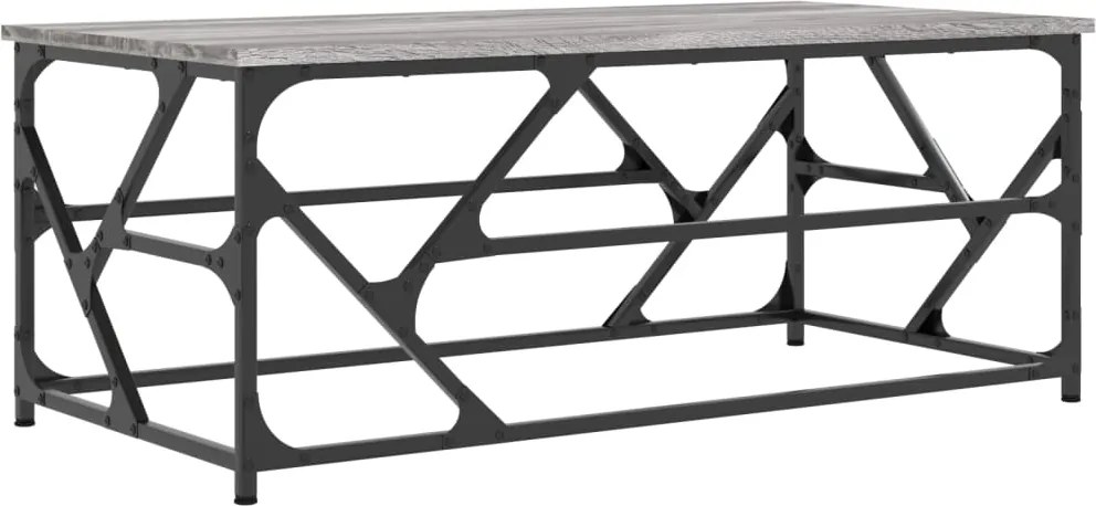 vidaXL szürke sonoma szerelt fa dohányzóasztal 100 x 50 x 40 cm
