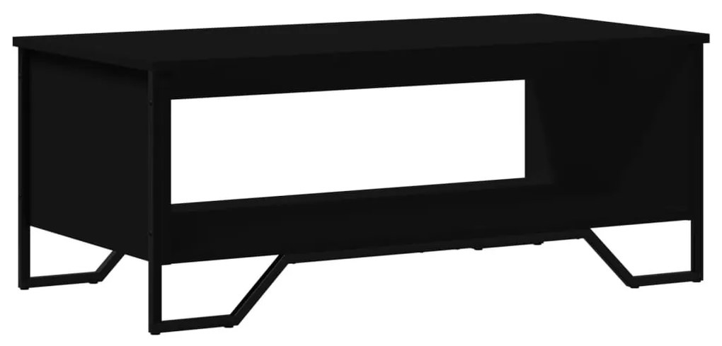 Fekete szerelt fa dohányzóasztal 100 x 51 x 40 cm