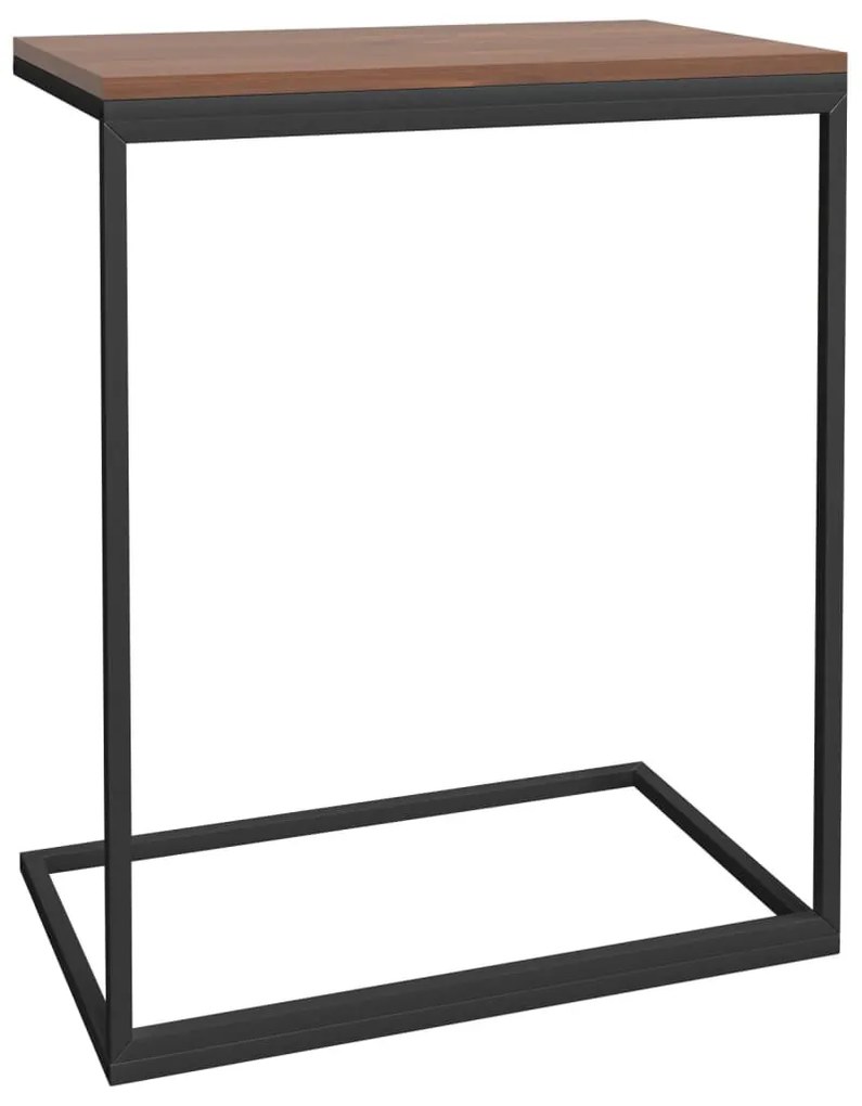 Fekete szerelt fa kisasztal 55 x 35 x 66 cm