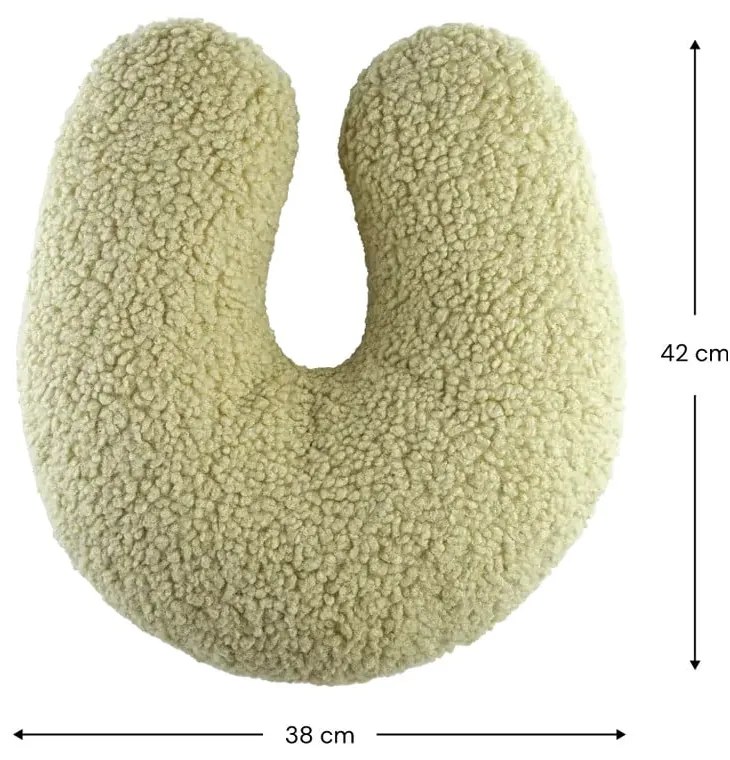 Zöld buklé párna gyerek kanapéhoz U – Wigiwama