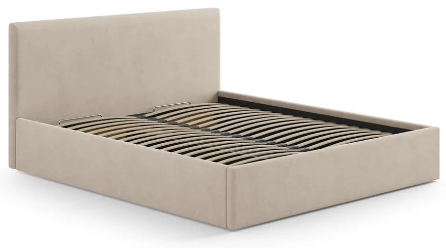 Világosbarna kárpitozott ágytámla 210,5x100 cm Remo – Micadoni