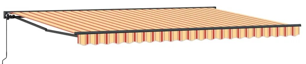 Behúzható napellenző Sárga és narancs 500x300 cm szövet