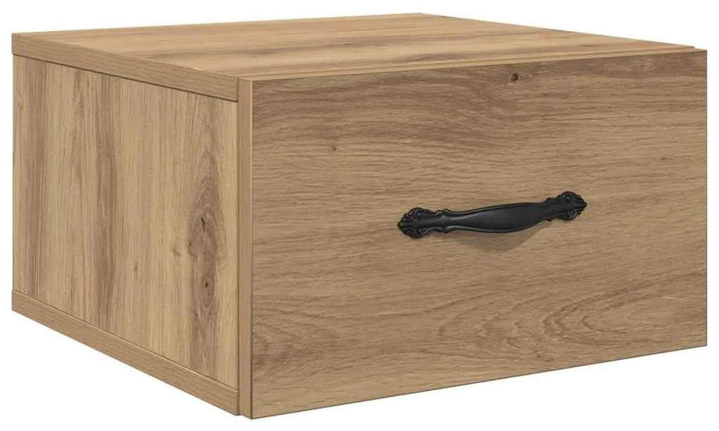 Éjjeliszekrény 2 pcs kézműves tölgy 35 x 35 x 20 cm Faanyag