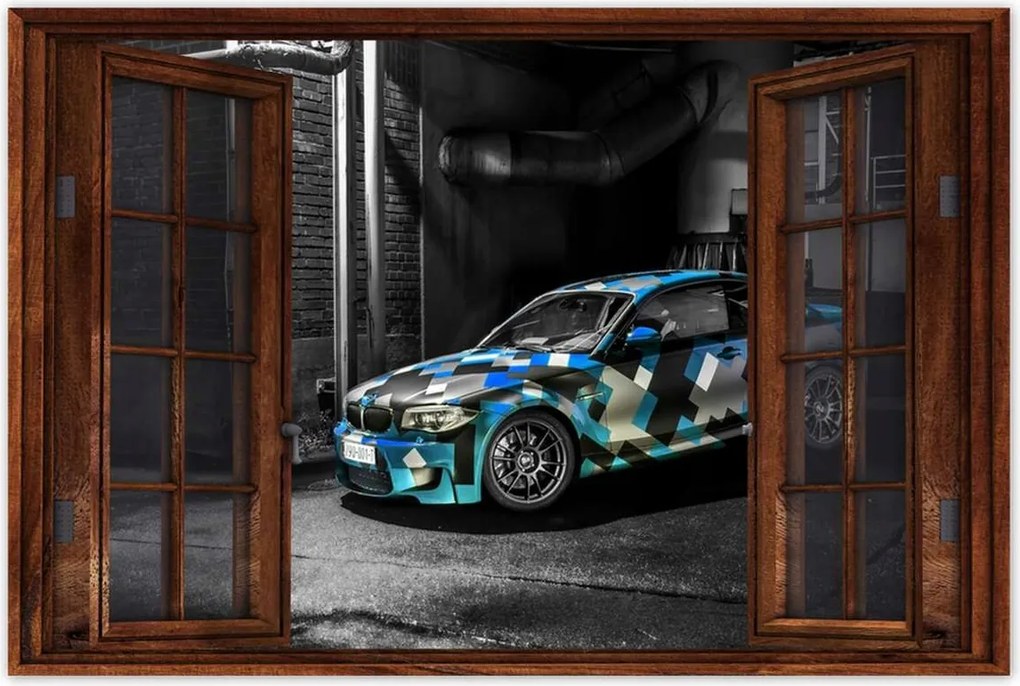 Poszter 60x40 Türkiz Bmw