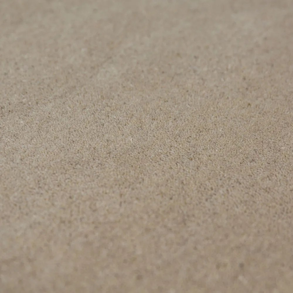 Natúr színű kézi szövésű gyapjú kerek szőnyeg ø 180 cm Leo Scallop – Flair Rugs