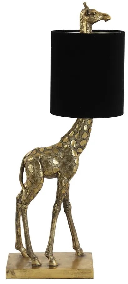 Fekete-bronzszínű asztali lámpa (magasság 61 cm) Giraffe – Light & Living