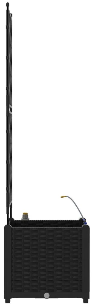 Kerti ültetők Fekete 40 x 40 x 142 cm Acél