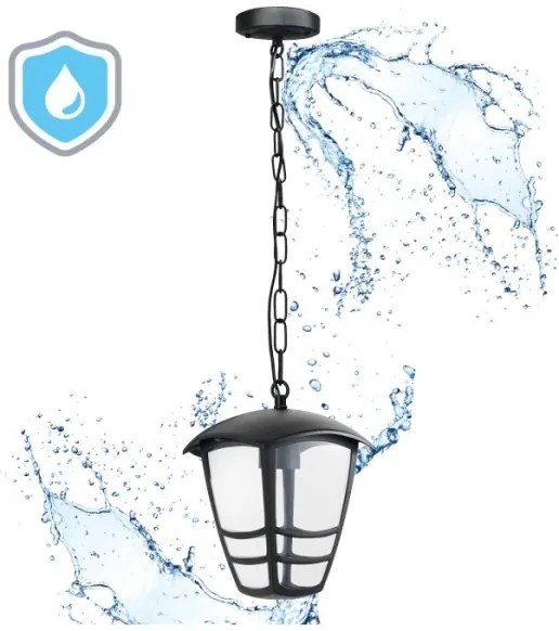 Kültéri csillár láncon TEVIO 1xE27/60W/230V IP54 fekete