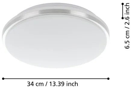 Eglo 900365 - LED Fürdőszobai mennyezeti lámpa PINETTO LED/15,6W/230V IP44 króm