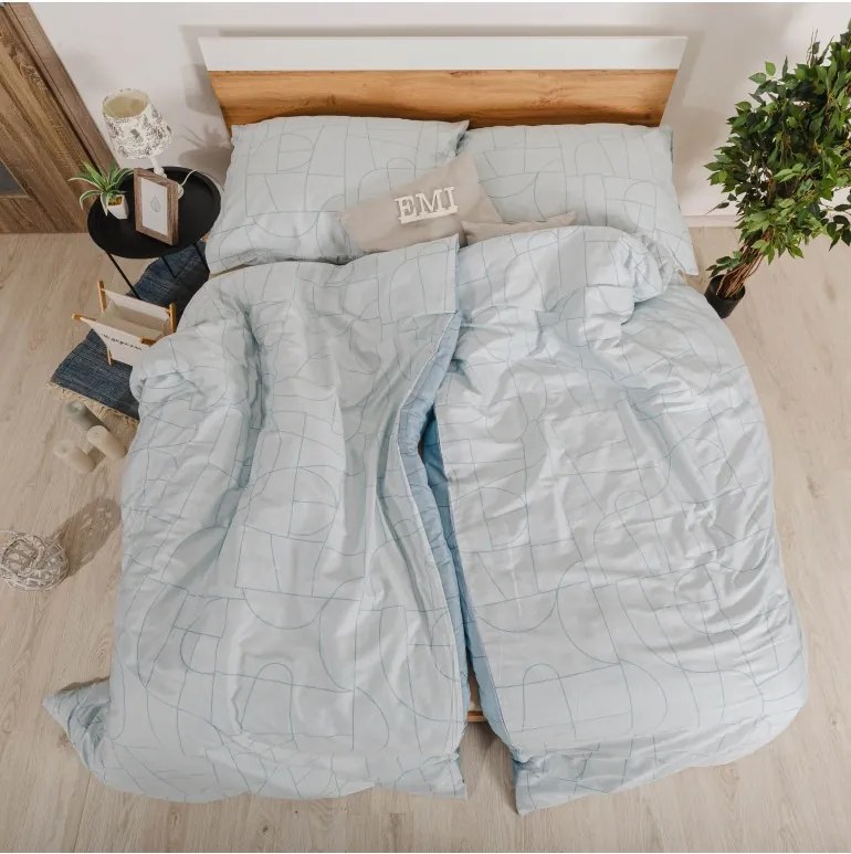 EMI Velur kék pamutszatén ágyneműhuzat