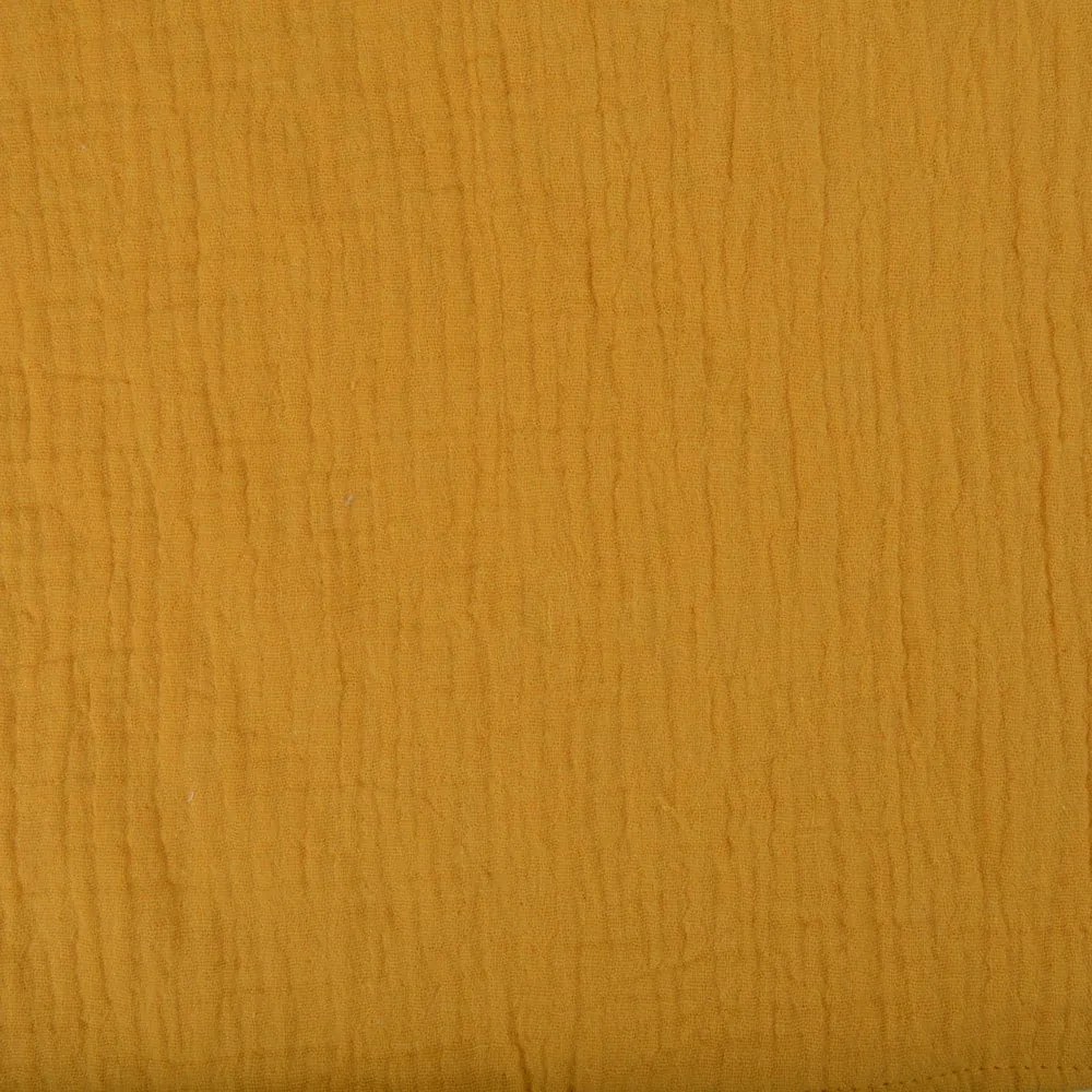 Sárga muszlin kapucnis gyerek törölköző 75x75 cm – Bébé Douceur