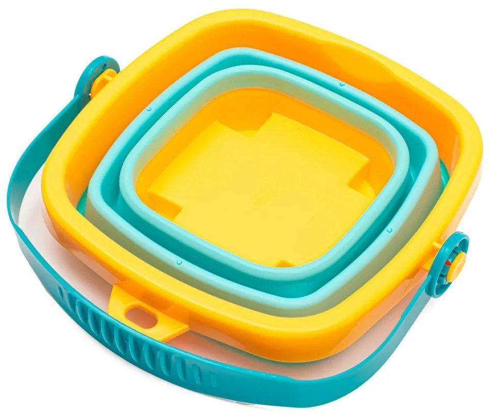 Baby Mix Összecsukható vödör homokos és vizesjátékokkal, 5 db