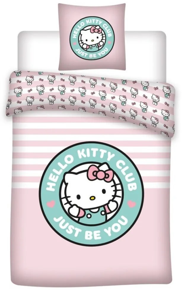 Hello Kitty Club ágyneműhuzat 140×200cm, 65x65 cm