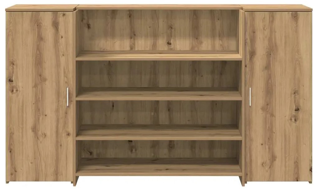 recepciós pult kézműves tölgy 180x50x103,5 cm szerelt fa