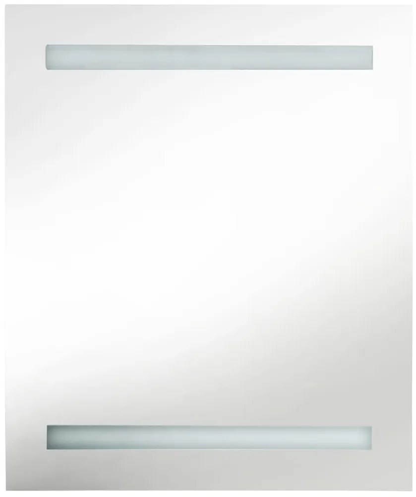 fekete LED-es tükrös fürdőszobaszekrény 50 x 14 x 60 cm