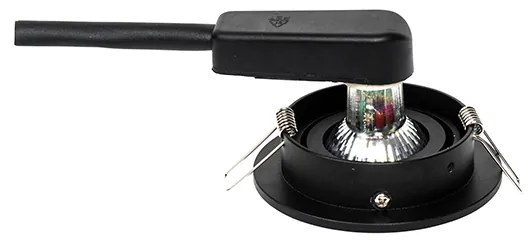 Modern süllyesztett spotlámpa fekete dönthető - Club