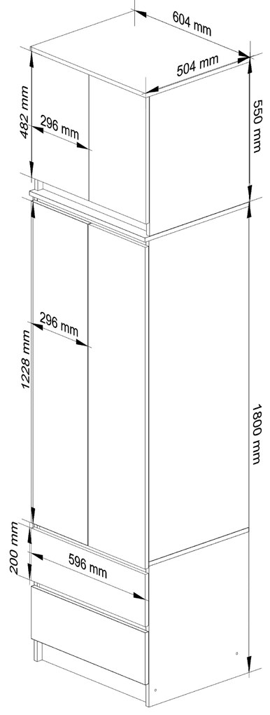 Ruhásszekrény Slots (fehér + fényes piros) (felépítménnyel). 1117383