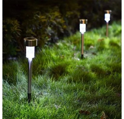 Leszúrható napelemes kerti lámpa, 10 db