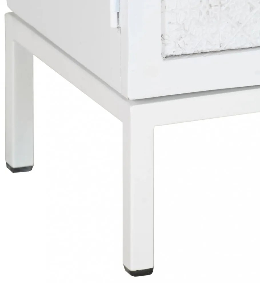 fehér tömör mangófa TV-szekrény 115 x 30 x 46 cm