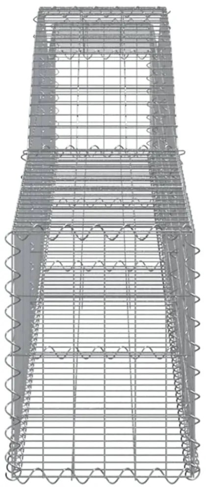 4 db íves horganyzott vas gabion kosár 400x30x40/60 cm