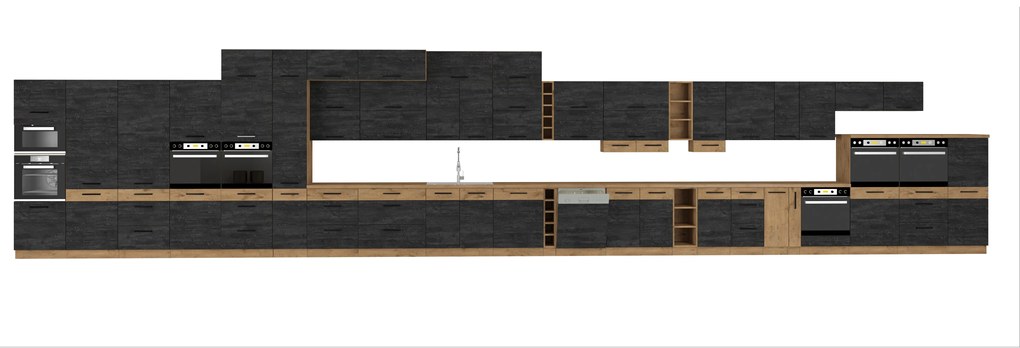 Sarok alsó konyhaszekrény Virion 90 x 90 ND 2F BB (lancelot tölgy + sötét fa). 1046295