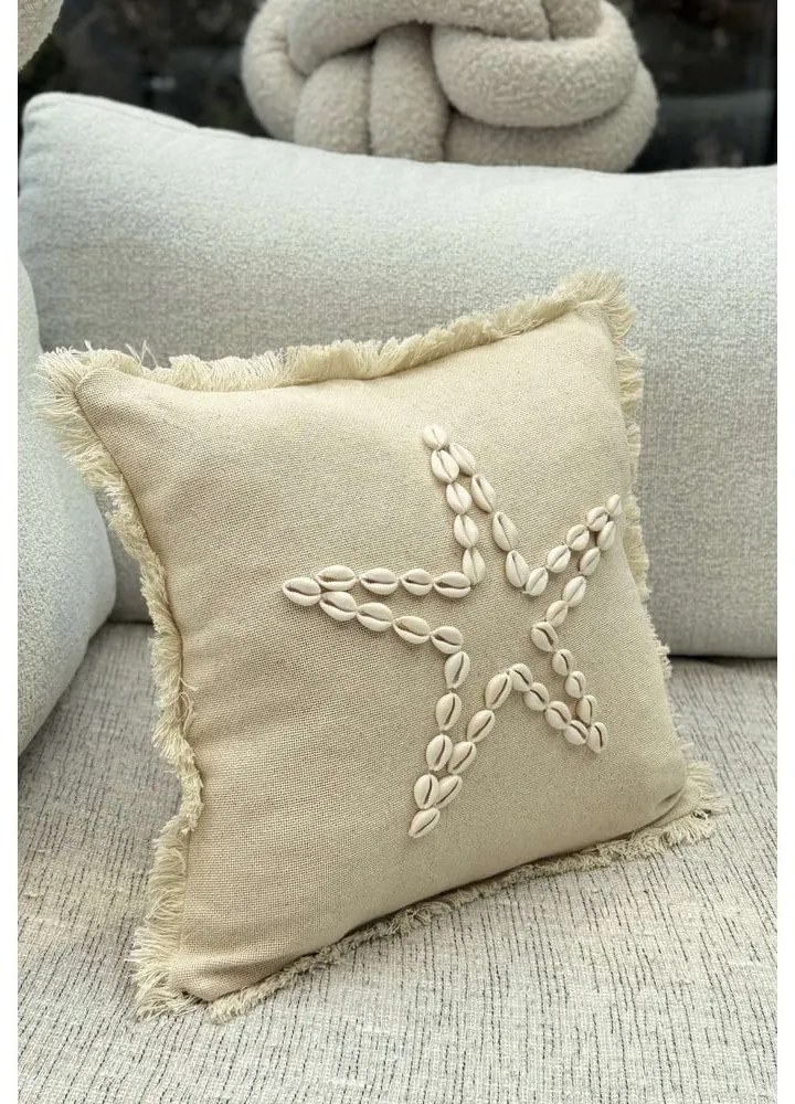 Pamut párnahuzat 43x43 cm Seashells – Mioli Decor