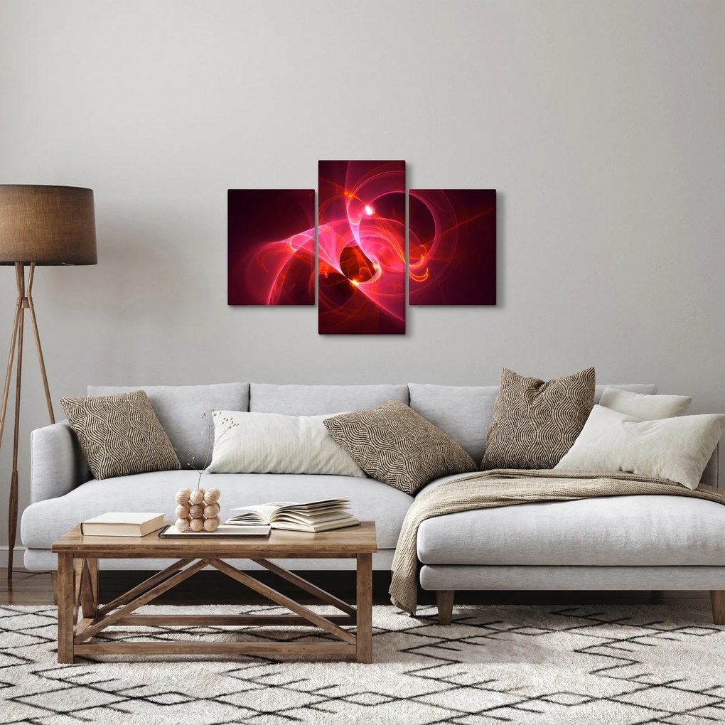 Modern rózsaszín absztrakció képe (90x60 cm)