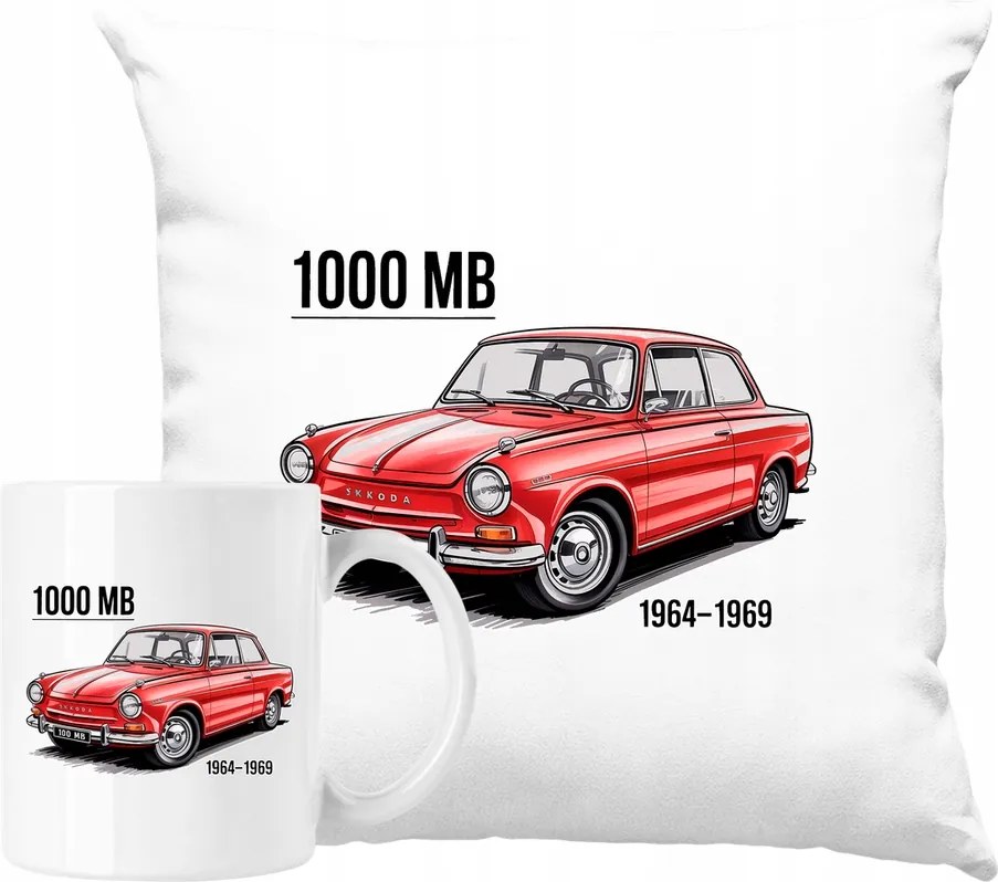 Bögre szett Párna lengyel Prl autó 1000 Mb 1 Ajándék ötlet