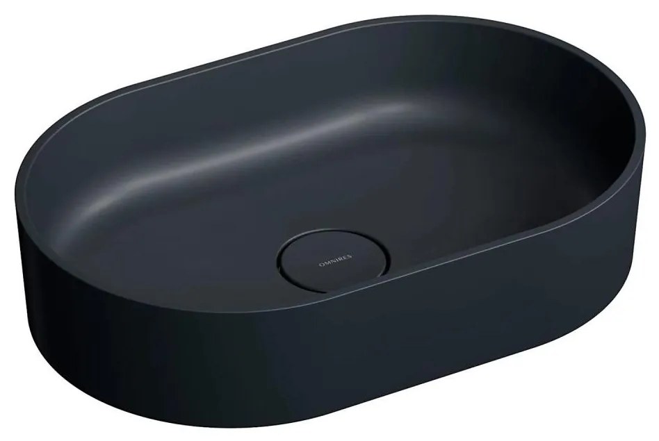 OMNIRES OVOUNBLV - OVO 55x36 cm mosdó, dolomit, matt fekete láva