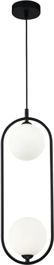 MAYTONI MOD013PL-02B RING Többágú Függesztett Lámpa Fehér, Fekete G9 IP20