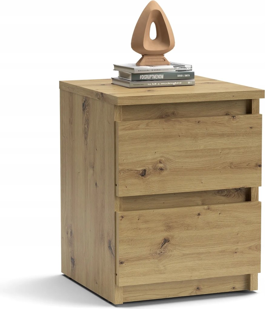 Éjjeliszekrény 2 Fiókos Artisan Tölgy 48x40 cm MS3